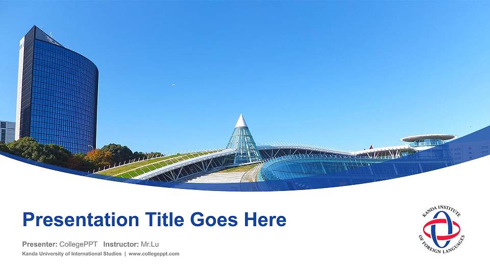 Kanda University of International Studies Course/Courseware Creation PPT Template16:9 ratio PPT effect preview image