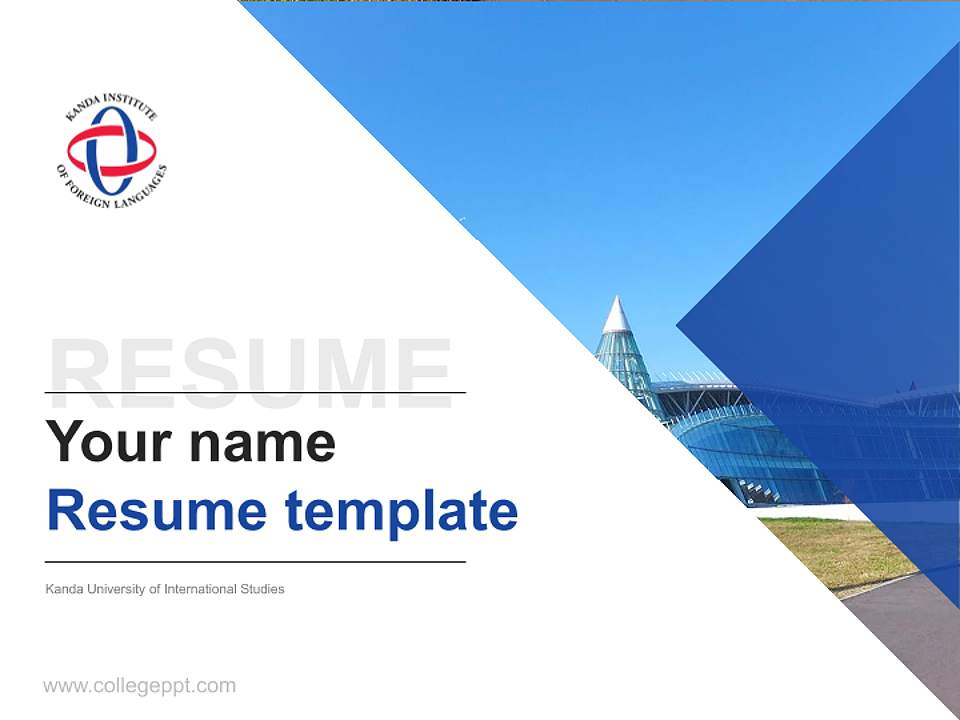 Kanda University of International Studies Resume PPT Template4:3 ratio PPT effect preview image5