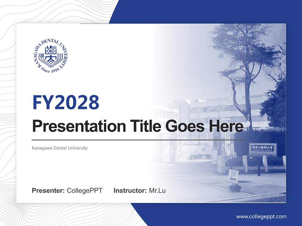 Kanagawa Dental University Academic Presentation/Research Findings Report PPT Template4:3 ratio PPT effect preview image5