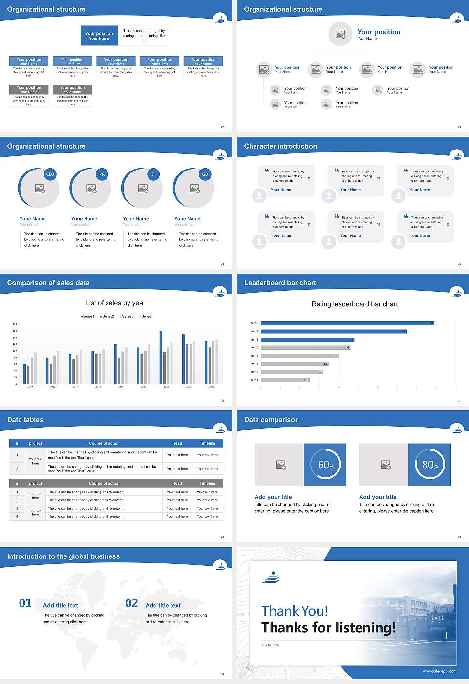 Jin-ai University Academic Presentation/Research Findings Report PPT Template16:9 ratio PPT effect preview image4