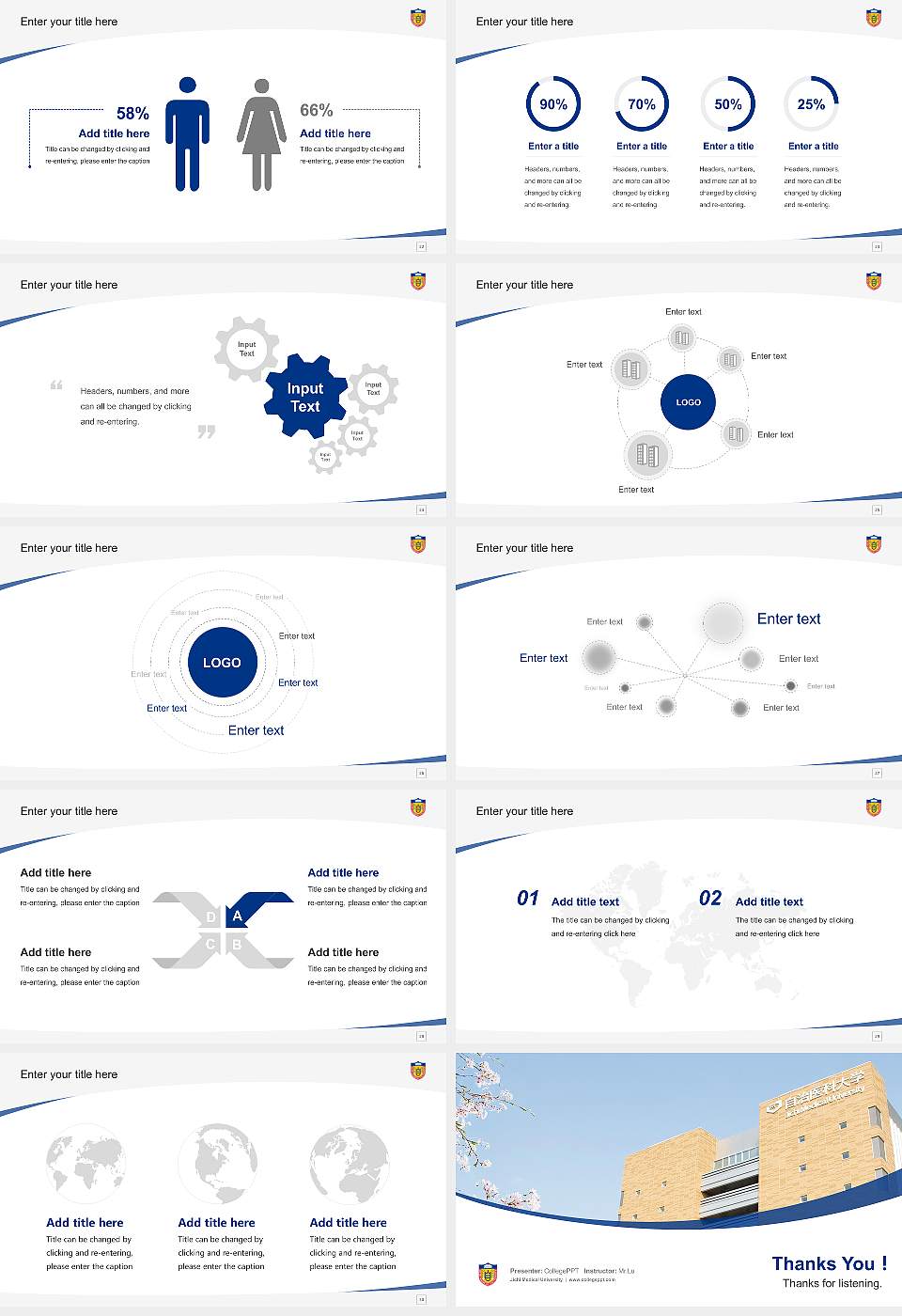 Jichi Medical University Course/Courseware Creation PPT Template16:9 ratio PPT effect preview image4