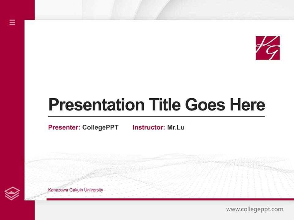 Kanazawa Gakuin University Thesis Proposal/Graduation Defense PPT Template4:3 ratio PPT effect preview image5