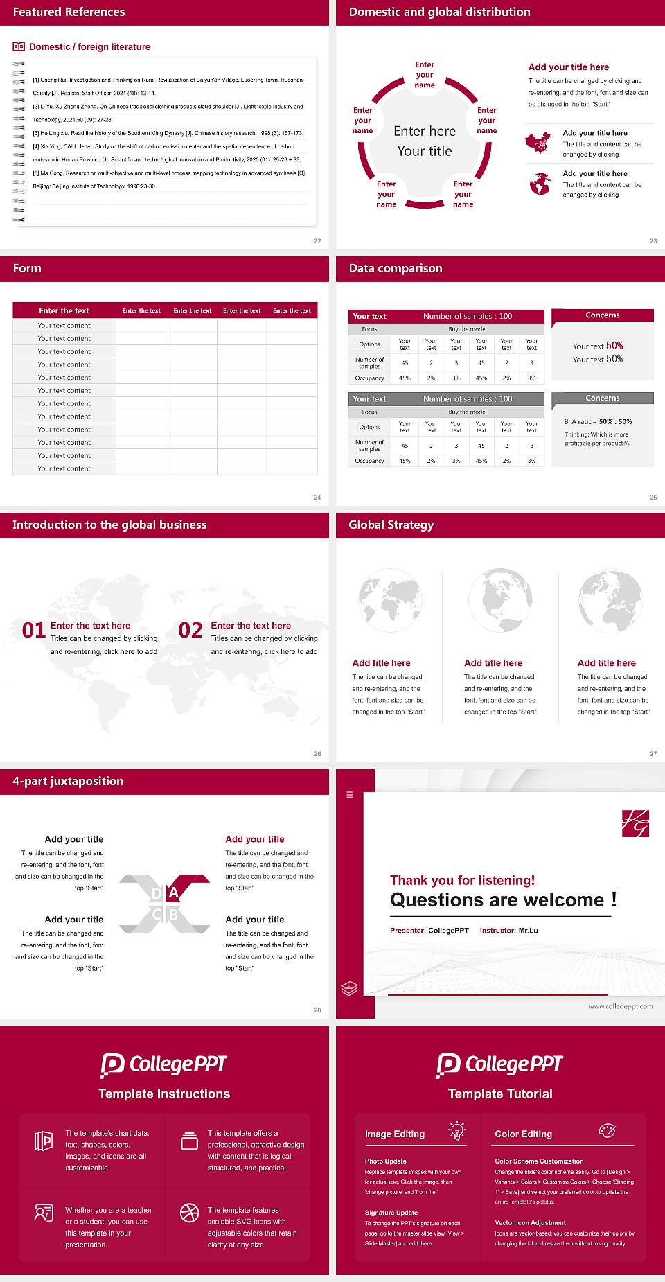 Kanazawa Gakuin University Thesis Proposal/Graduation Defense PPT Template4:3 ratio PPT effect preview image4