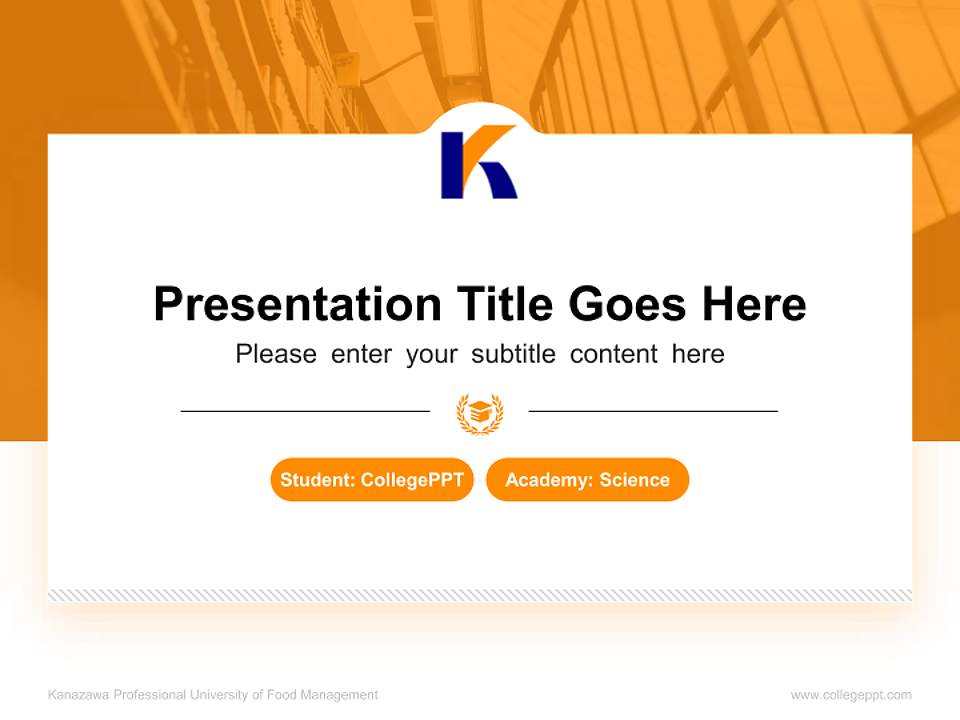 Kanazawa Professional University of Food Management National Scholarship Defense PPT Template4:3 ratio PPT effect preview image4