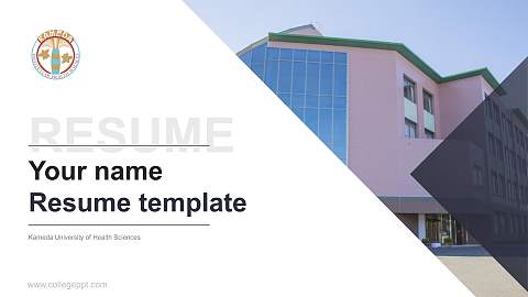 Kameda University of Health Sciences Resume PPT Template