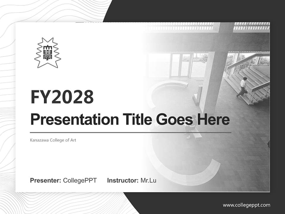 Kanazawa College of Art Academic Presentation/Research Findings Report PPT Template4:3 ratio PPT effect preview image5