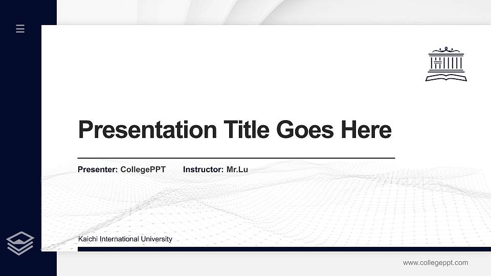 Kaichi International University Thesis Proposal/Graduation Defense PPT Template16:9 ratio PPT effect preview image