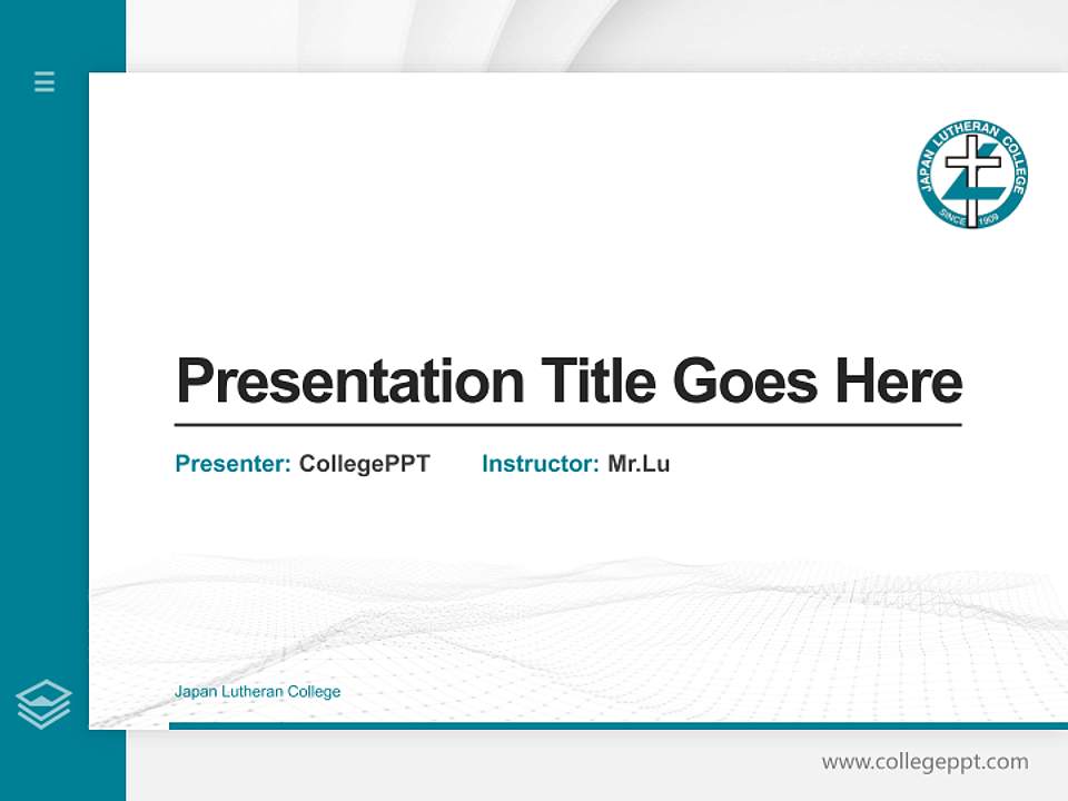 Japan Lutheran College Thesis Proposal/Graduation Defense PPT Template4:3 ratio PPT effect preview image5