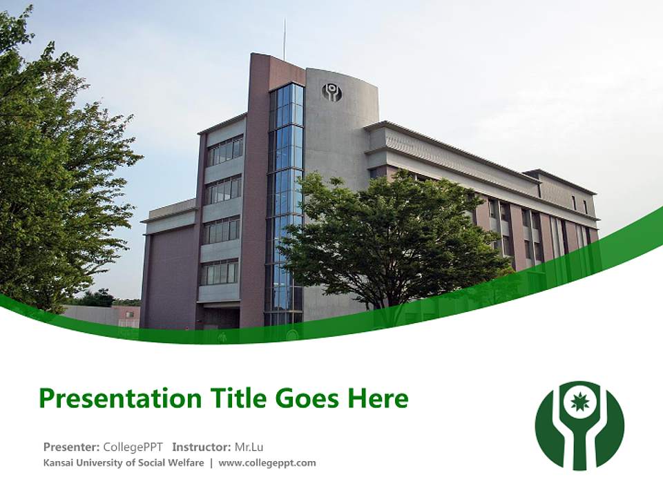 Kansai University of Social Welfare Course/Courseware Creation PPT Template4:3 ratio PPT effect preview image5
