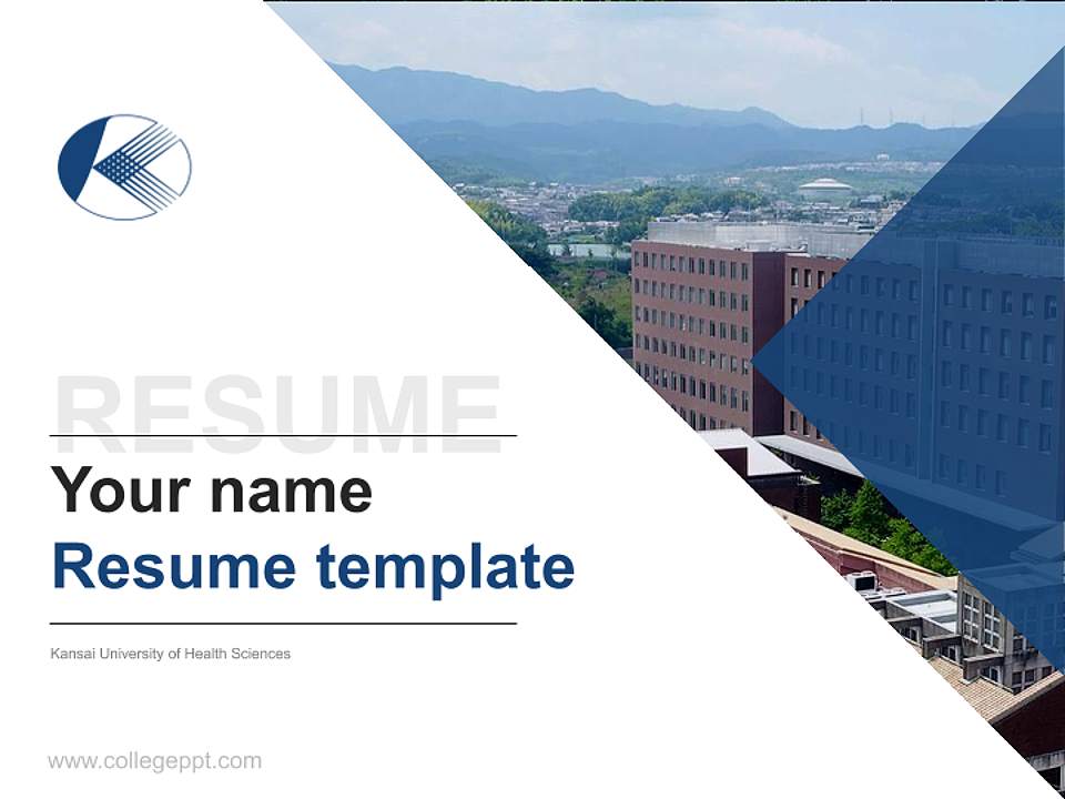 Kansai University of Health Sciences Resume PPT Template4:3 ratio PPT effect preview image5