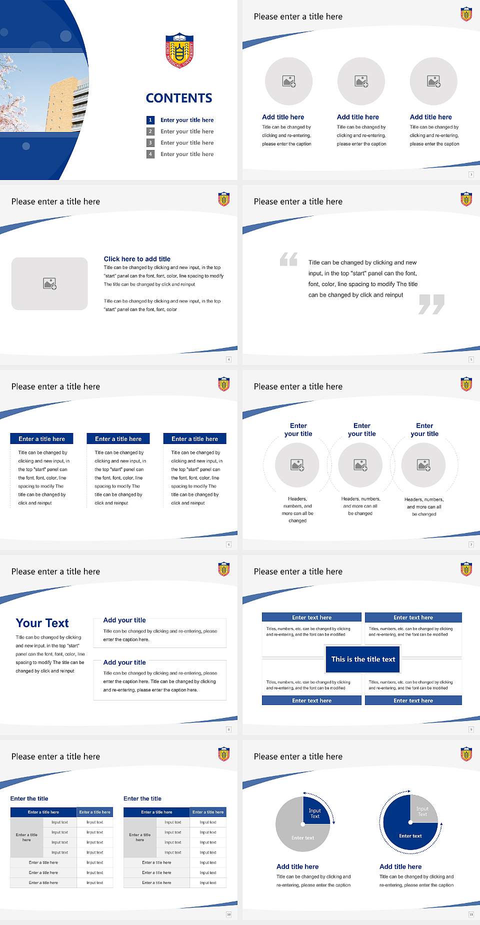 Jichi Medical University Course/Courseware Creation PPT Template4:3 ratio PPT effect preview image2