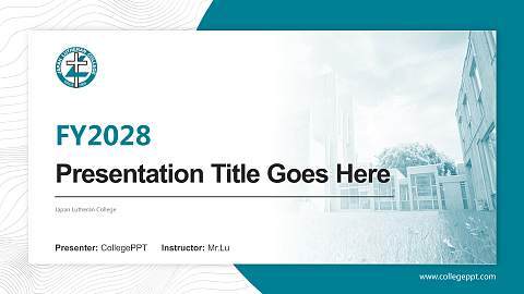 Japan Lutheran College Academic Presentation/Research Findings Report PPT Template