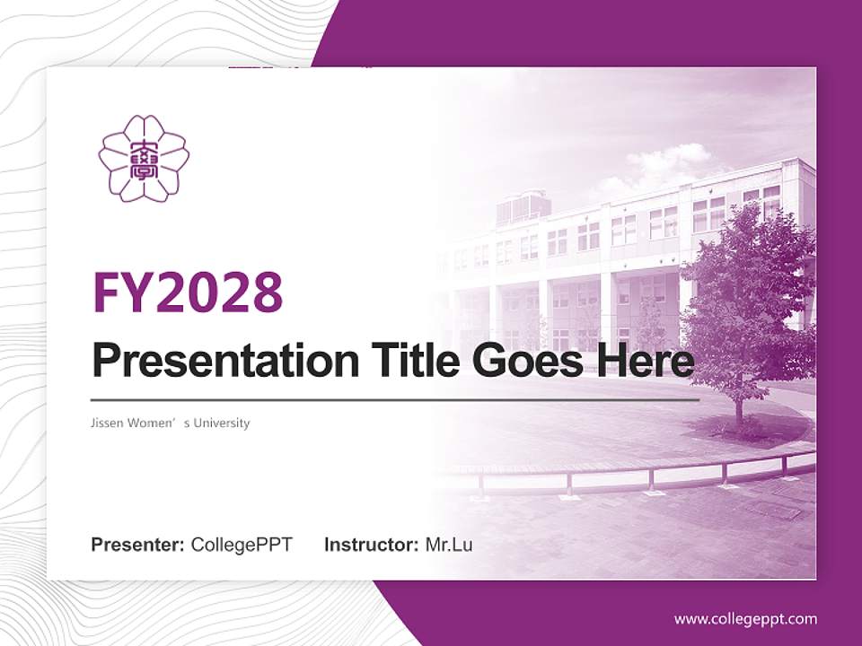 Jissen Women’s University Academic Presentation/Research Findings Report PPT Template4:3 ratio PPT effect preview image5