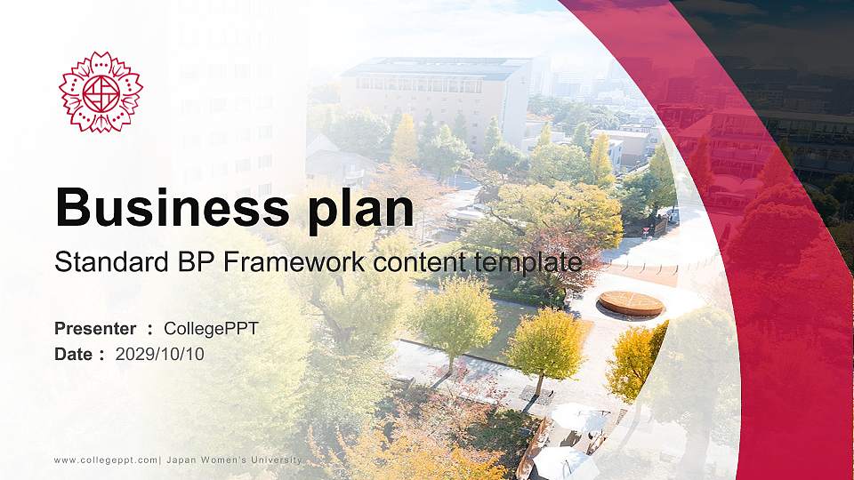 Japan Women’s University Competition/Entrepreneurship Contest PPT Template16:9 ratio PPT effect preview image
