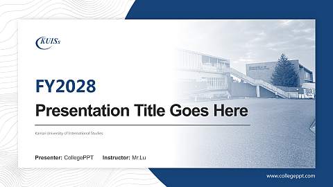 Kansai University of International Studies Academic Presentation/Research Findings Report PPT Template