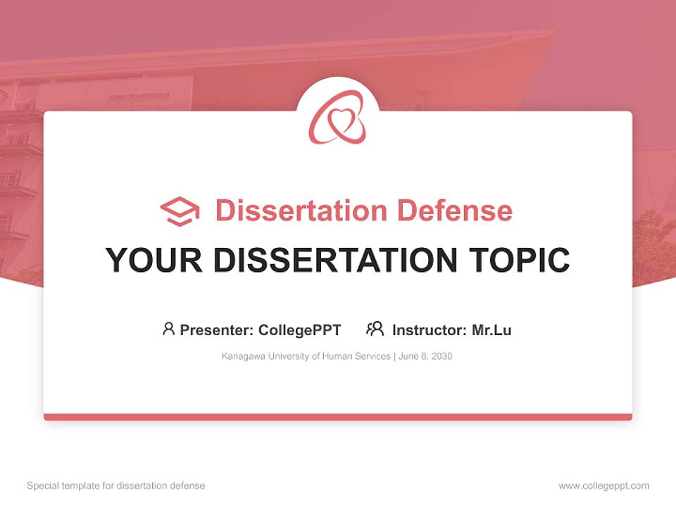 Kanagawa University of Human Services Graduation Thesis Defense PPT Template4:3 ratio PPT effect preview image7