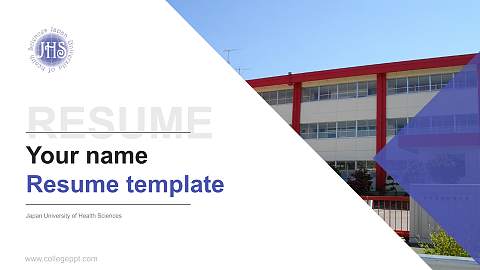 Japan University of Health Sciences Resume PPT Template