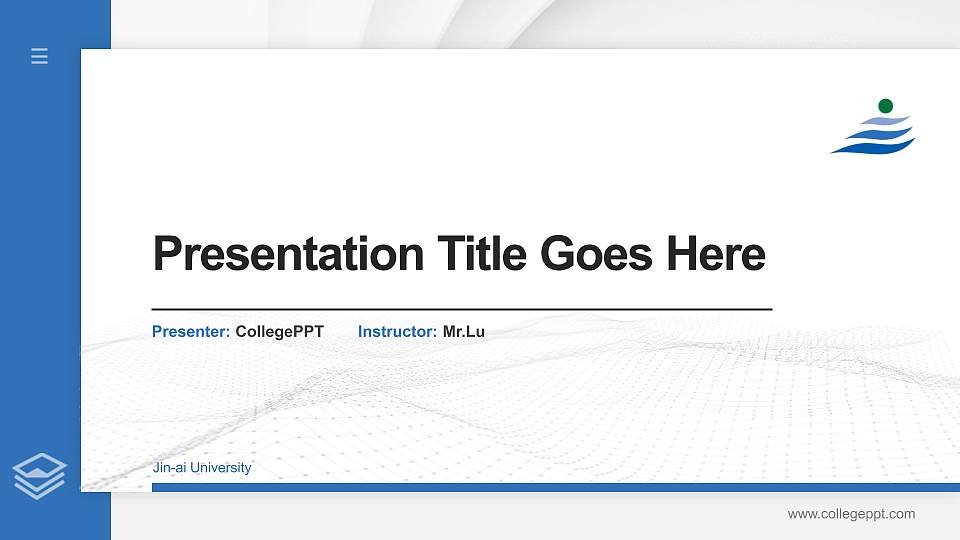 Jin-ai University Thesis Proposal/Graduation Defense PPT Template16:9 ratio PPT effect preview image