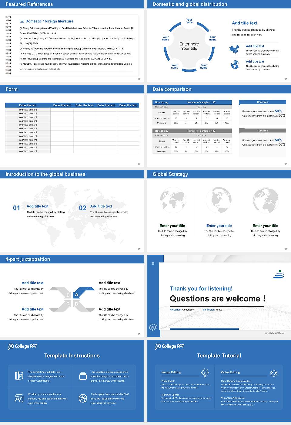 Jin-ai University Thesis Proposal/Graduation Defense PPT Template16:9 ratio PPT effect preview image4