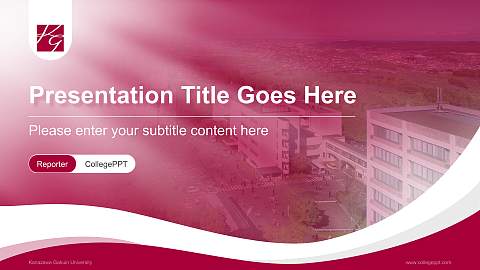 Kanazawa Gakuin University Lecture Sharing and Networking Event PPT Template