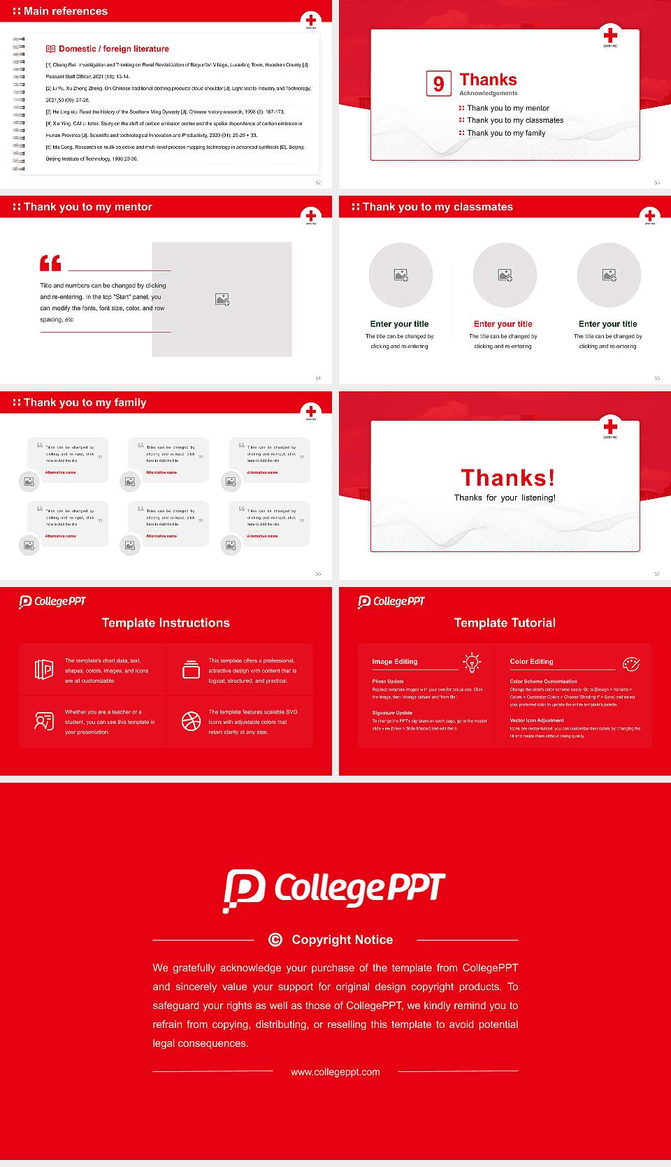 Japanese Red Cross Toyota College of Nursing Graduation Thesis Defense PPT Template16:9 ratio PPT effect preview image7