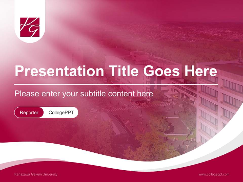 Kanazawa Gakuin University Lecture Sharing and Networking Event PPT Template4:3 ratio PPT effect preview image4