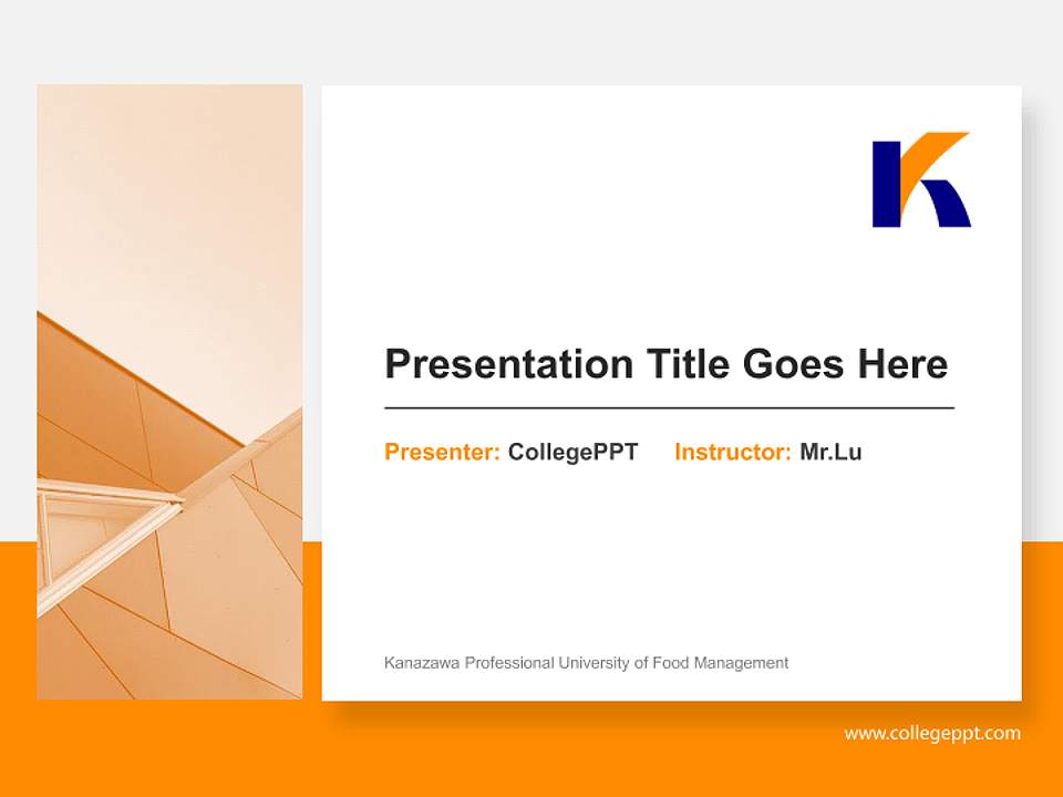 Kanazawa Professional University of Food Management General Purpose PPT Template4:3 ratio PPT effect preview image6