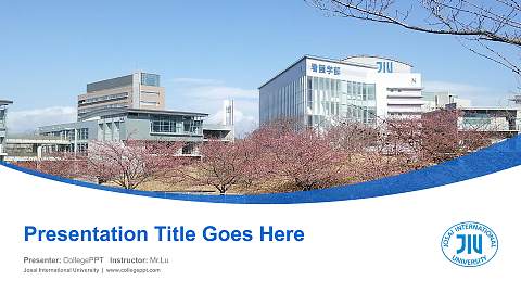 Josai International University Course/Courseware Creation PPT Template