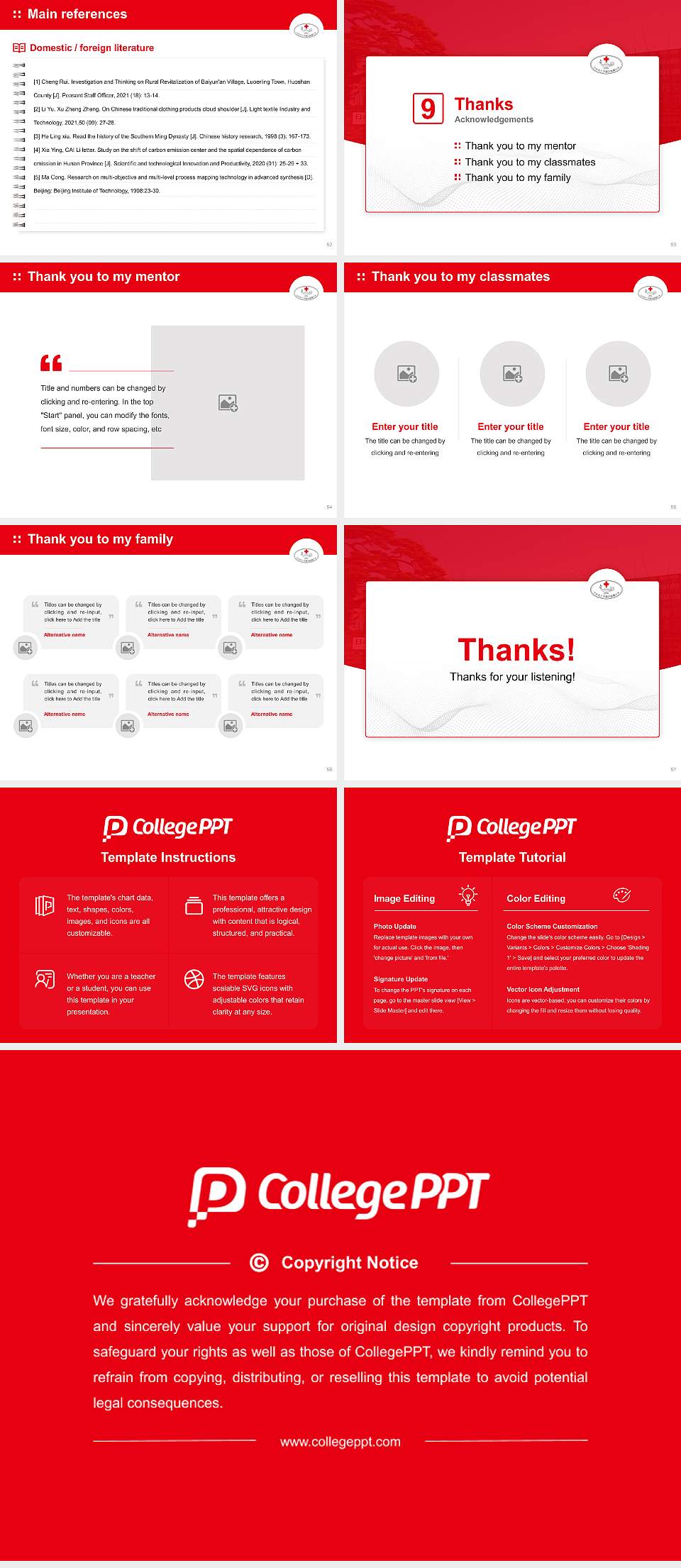 Japanese Red Cross College of Nursing Graduation Thesis Defense PPT Template4:3 ratio PPT effect preview image7