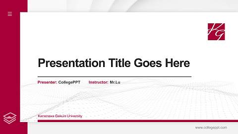 Kanazawa Gakuin University Thesis Proposal/Graduation Defense PPT Template