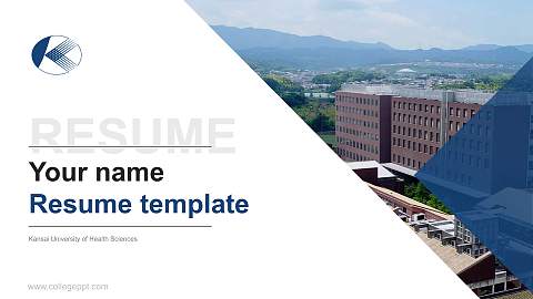 Kansai University of Health Sciences Resume PPT Template