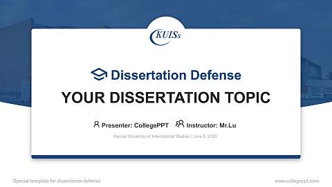 Kansai University of International Studies Graduation Thesis Defense PPT Template
