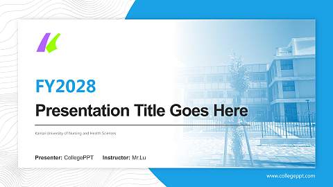 Kansai University of Nursing and Health Sciences Academic Presentation/Research Findings Report PPT Template