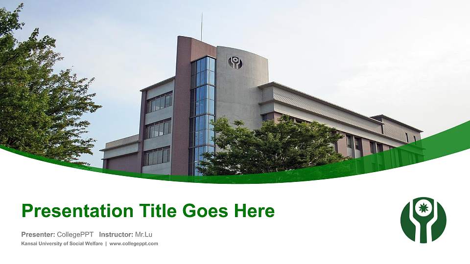 Kansai University of Social Welfare Course/Courseware Creation PPT Template16:9 ratio PPT effect preview image