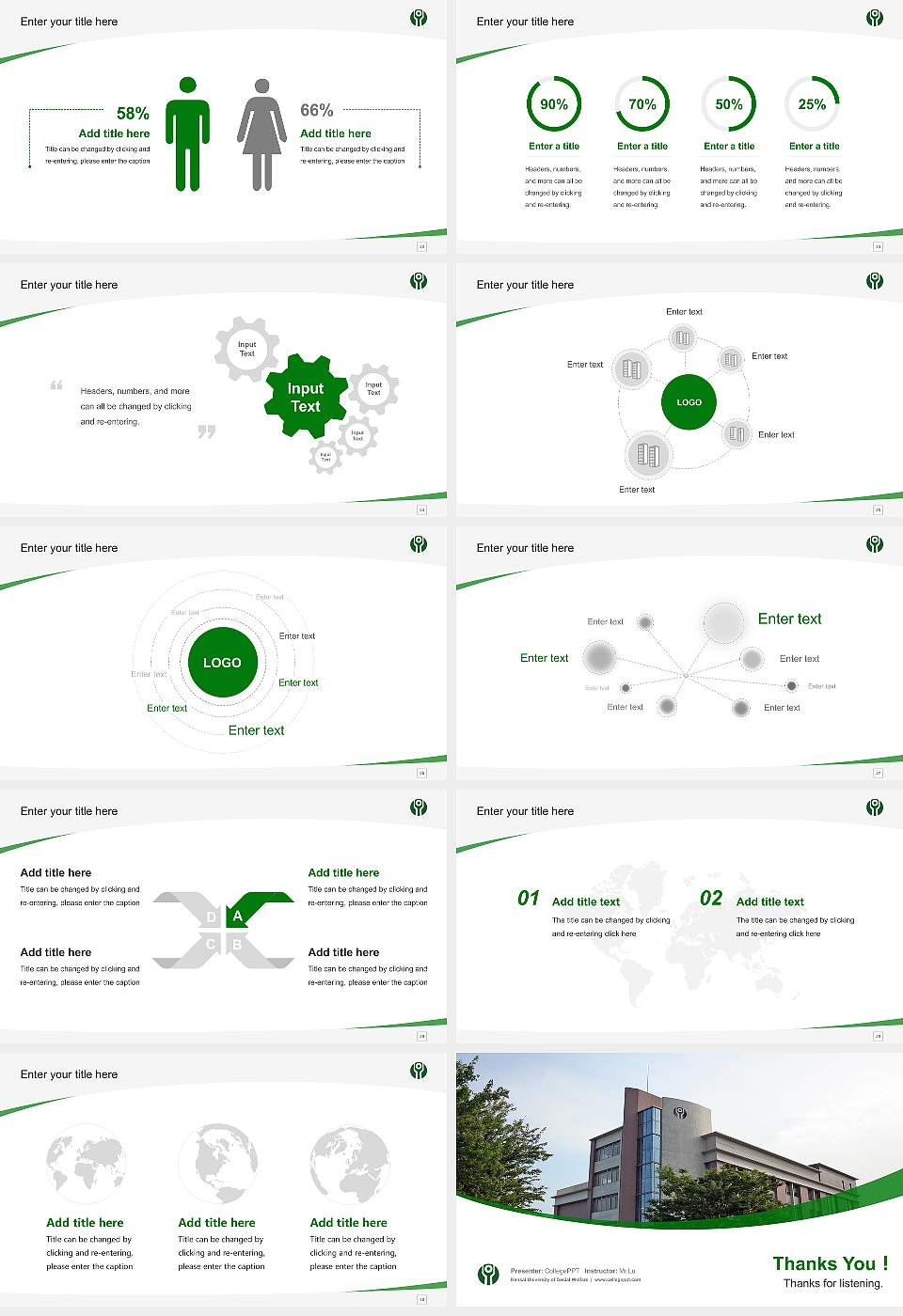 Kansai University of Social Welfare Course/Courseware Creation PPT Template16:9 ratio PPT effect preview image4