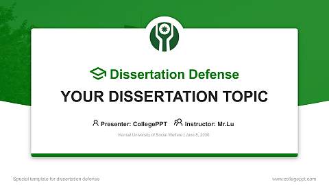 Kansai University of Social Welfare Graduation Thesis Defense PPT Template
