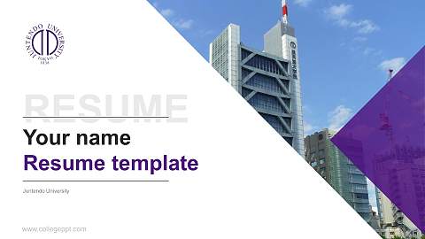 Juntendo University Resume PPT Template