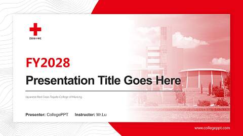 Japanese Red Cross Toyota College of Nursing Academic Presentation/Research Findings Report PPT Template