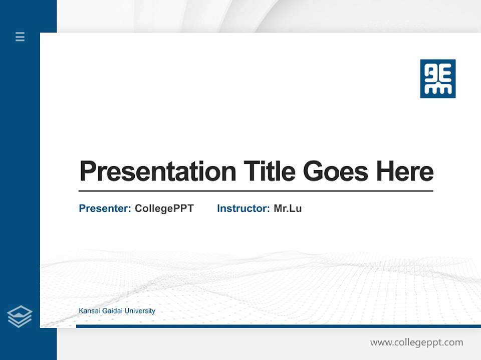 Kansai Gaidai University Thesis Proposal/Graduation Defense PPT Template4:3 ratio PPT effect preview image5