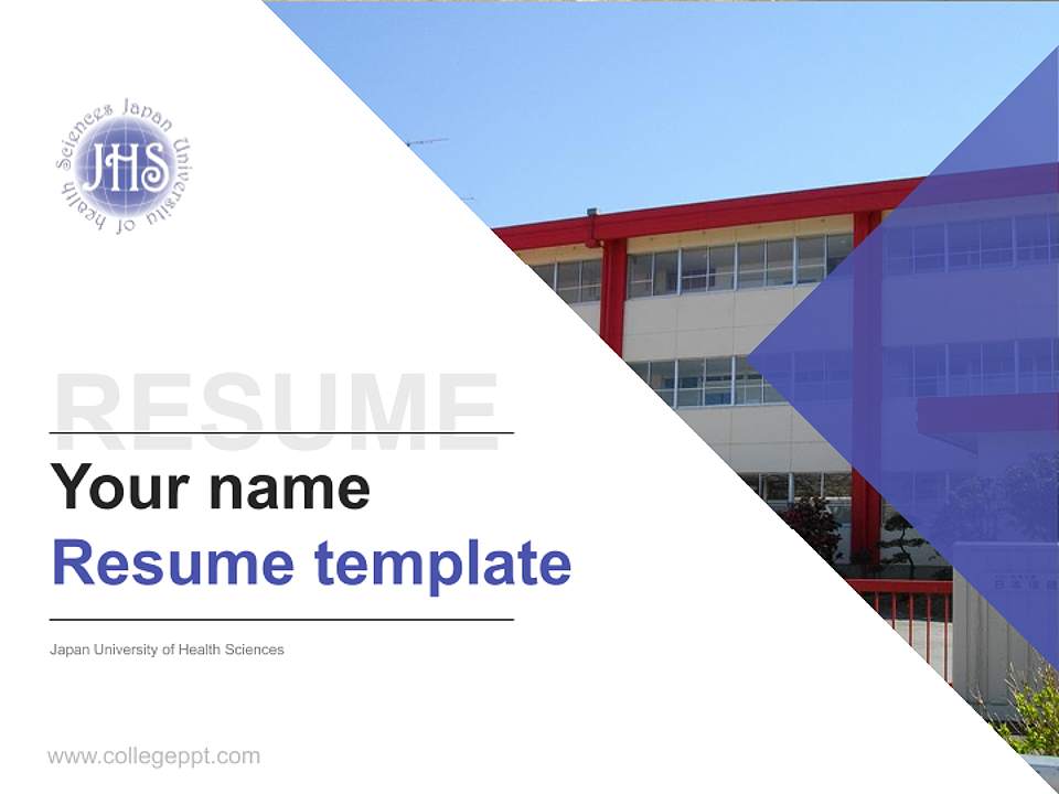 Japan University of Health Sciences Resume PPT Template4:3 ratio PPT effect preview image5