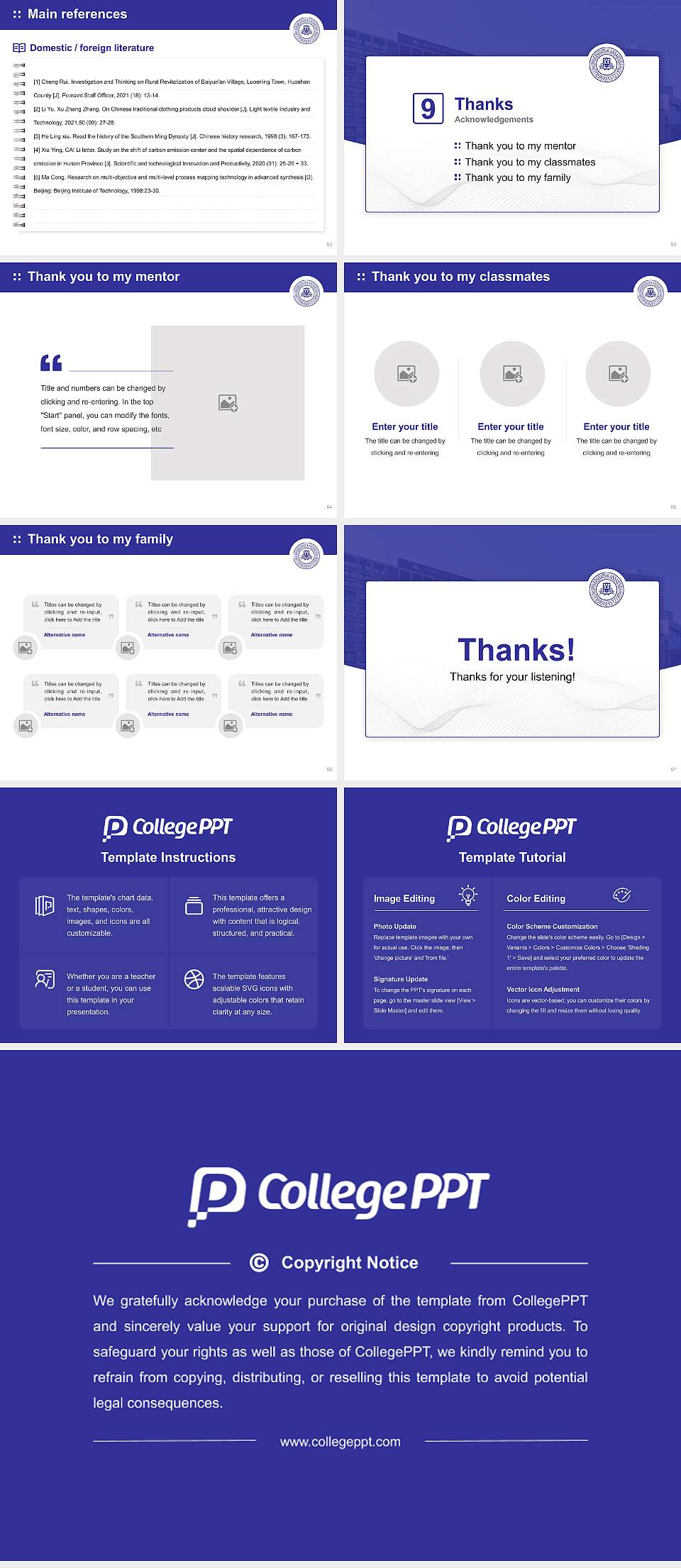Kansai University Graduation Thesis Defense PPT Template4:3 ratio PPT effect preview image7