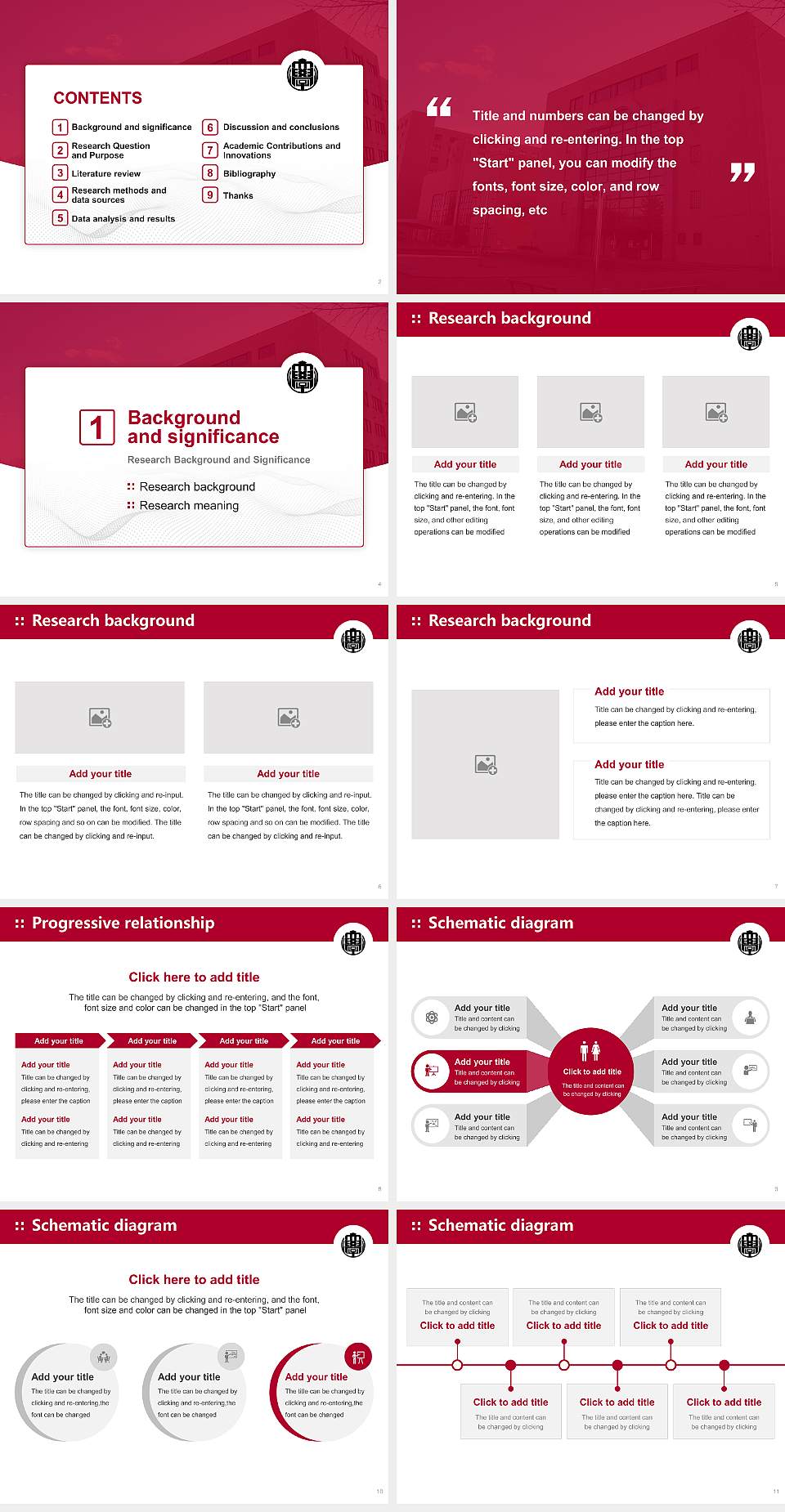 Jobu University Graduation Thesis Defense PPT Template4:3 ratio PPT effect preview image2
