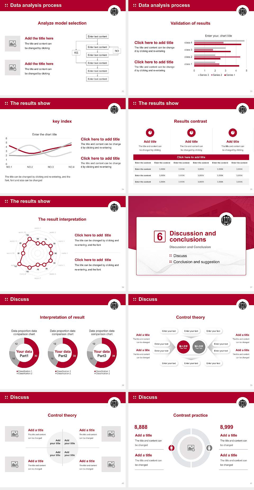 Jobu University Graduation Thesis Defense PPT Template4:3 ratio PPT effect preview image5