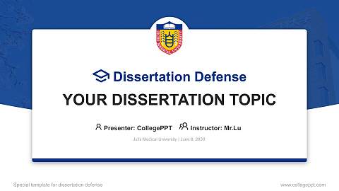 Jichi Medical University Graduation Thesis Defense PPT Template