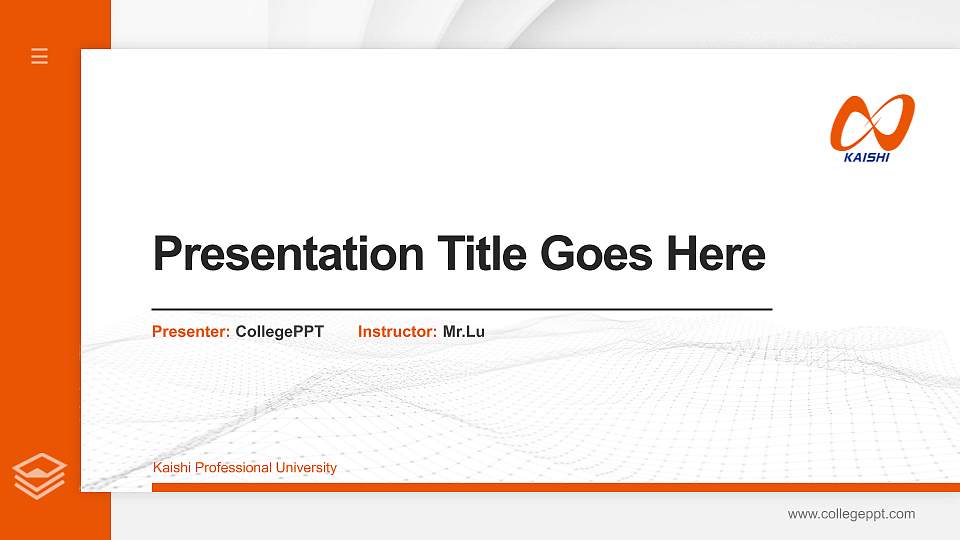 Kaishi Professional University Thesis Proposal/Graduation Defense PPT Template16:9 ratio PPT effect preview image