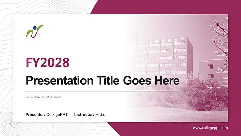 Joetsu University of Education Academic Presentation/Research Findings Report PPT Template