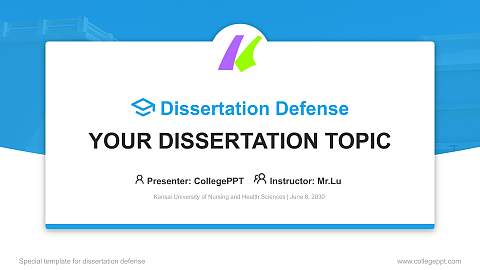 Kansai University of Nursing and Health Sciences Graduation Thesis Defense PPT Template