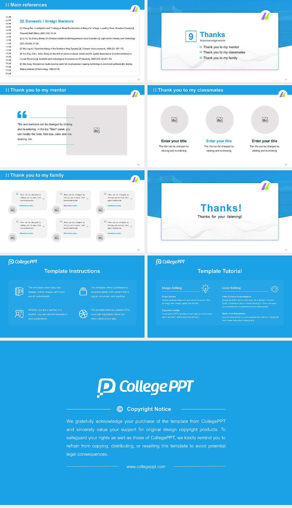 Kansai University of Nursing and Health Sciences Graduation Thesis Defense PPT Template16:9 ratio PPT effect preview image7