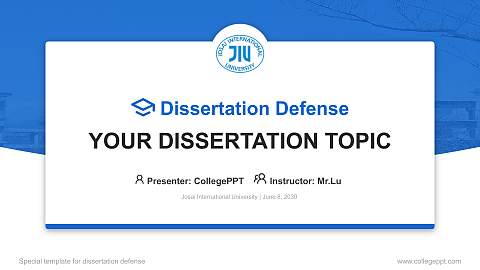Josai International University Graduation Thesis Defense PPT Template