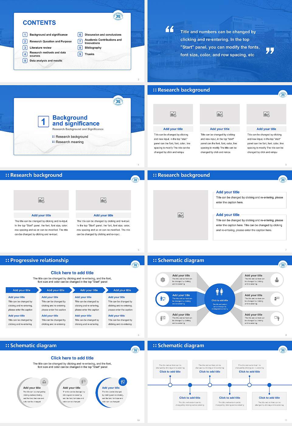 Josai International University Graduation Thesis Defense PPT Template16:9 ratio PPT effect preview image2